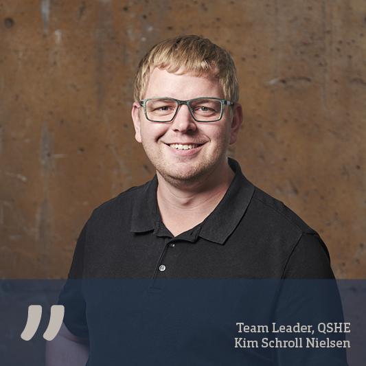 Portrait picture of Kim, team leader for QHSE at HJHansen