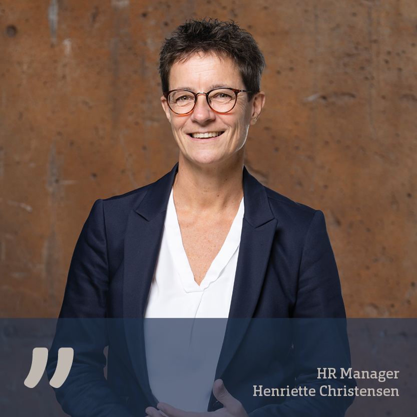 Portrait picture of HJHansen's HR Manager, Henriette.